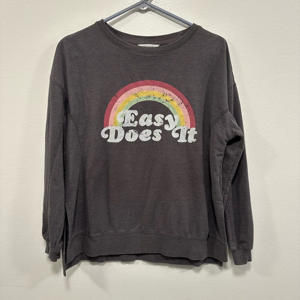 Wildfox sweatshirt! Gray “easy does it” crewneck sweatshirt women’s size small - Picture 5 of 5